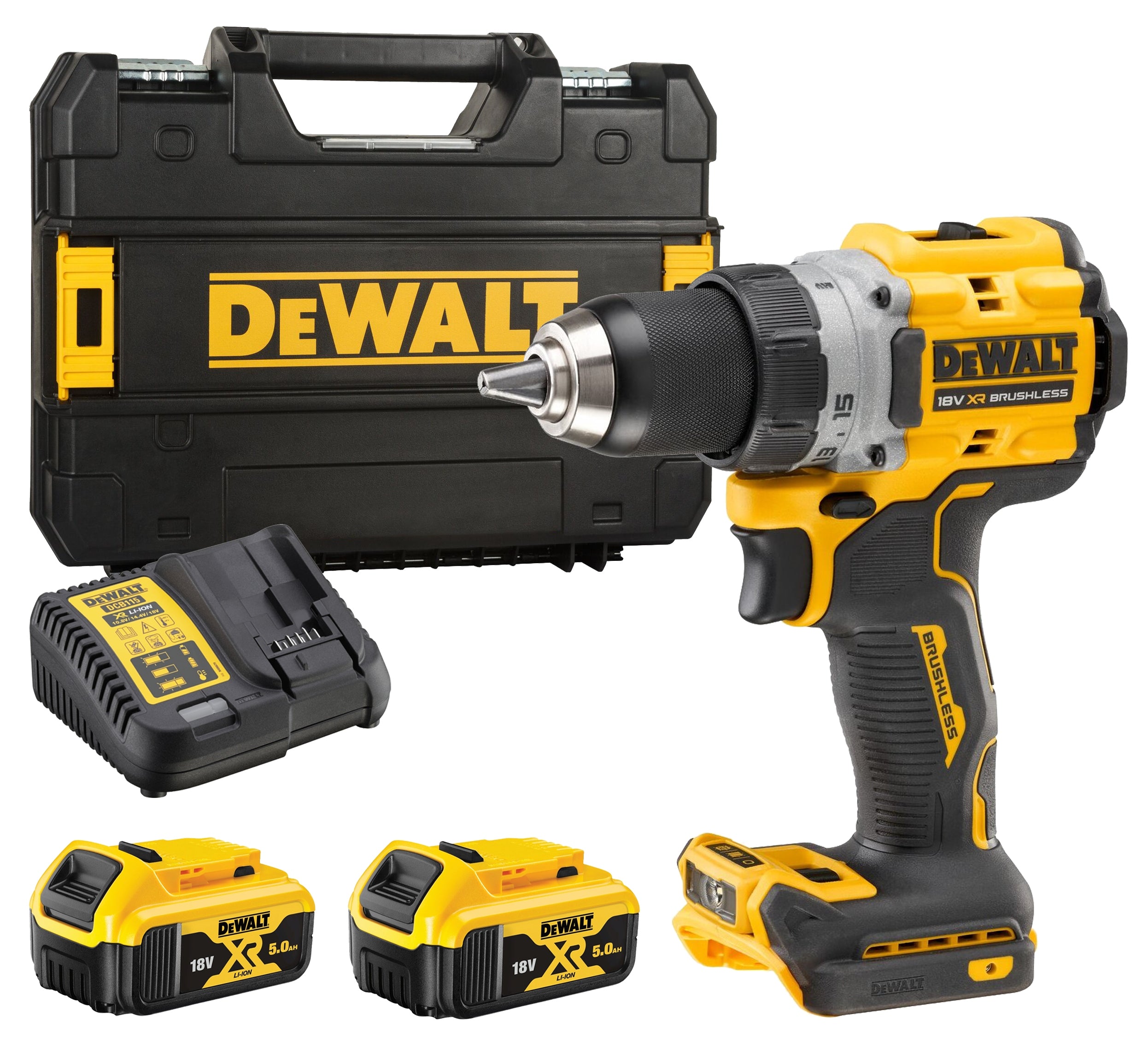 Screwdriver 18V 90Nm 2x5Ah 2-speed DeWALT DCD800P2T