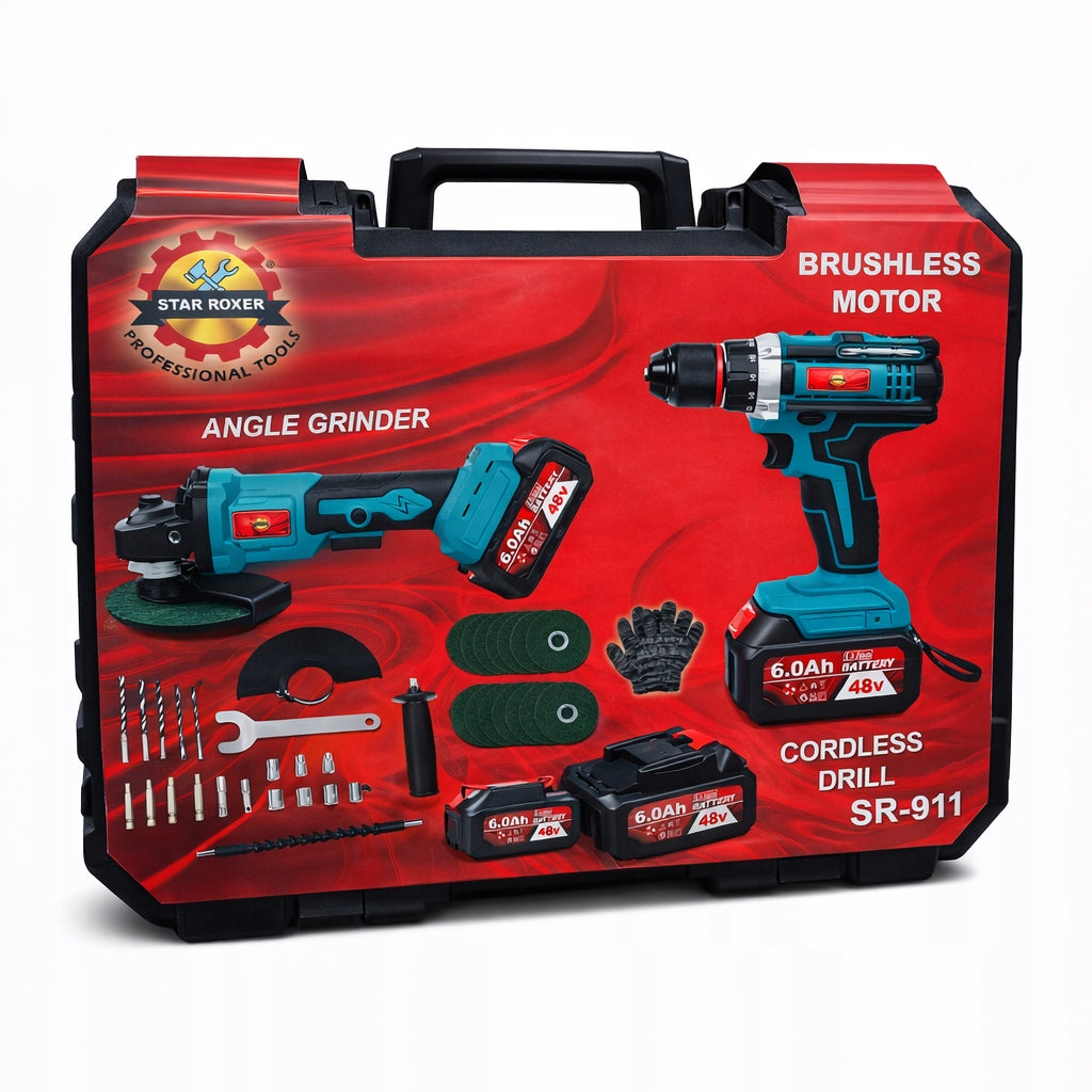 Screwdriver + Cordless Sander Tool Set + 2 Batteries Charger Packaging status original