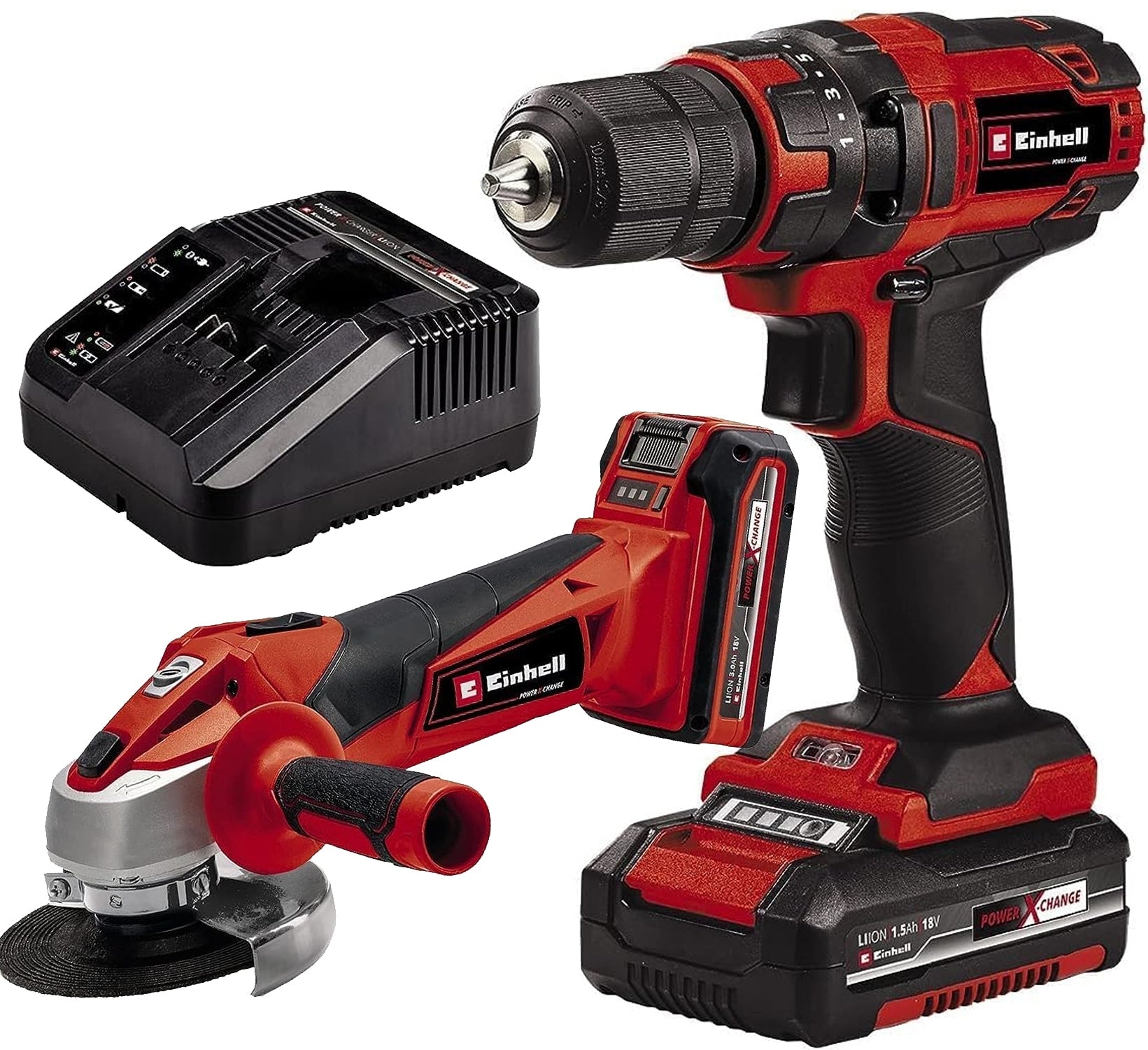 Screwdriver-drill set + grinder Einhell TC-TK 18 Li Kit
