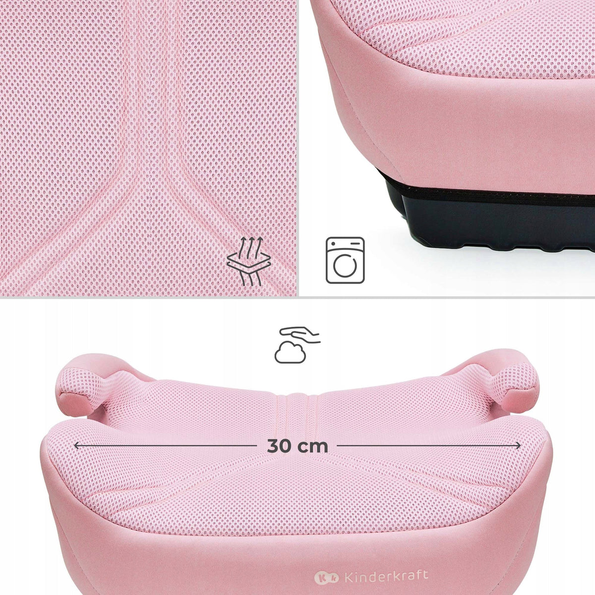 Seat Stand 15-36kg Kinderkraft I-BOOST 2 PRO ISOFIX 125-150cm I-SIZE Manufacturer code KCIBOO02PNKPR00