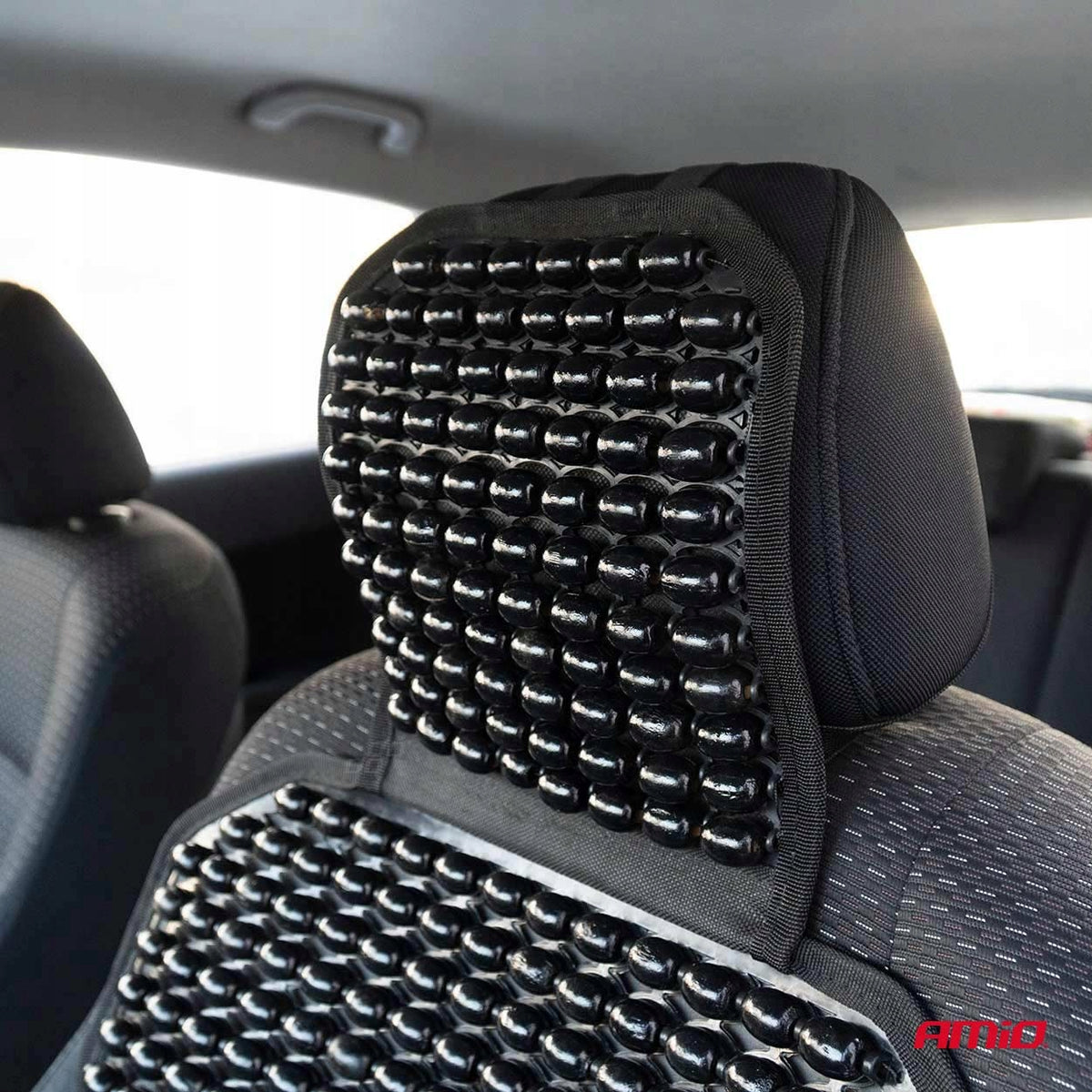 Seat mat seat beads with back support and headrest AMIO-0 Brand Amio