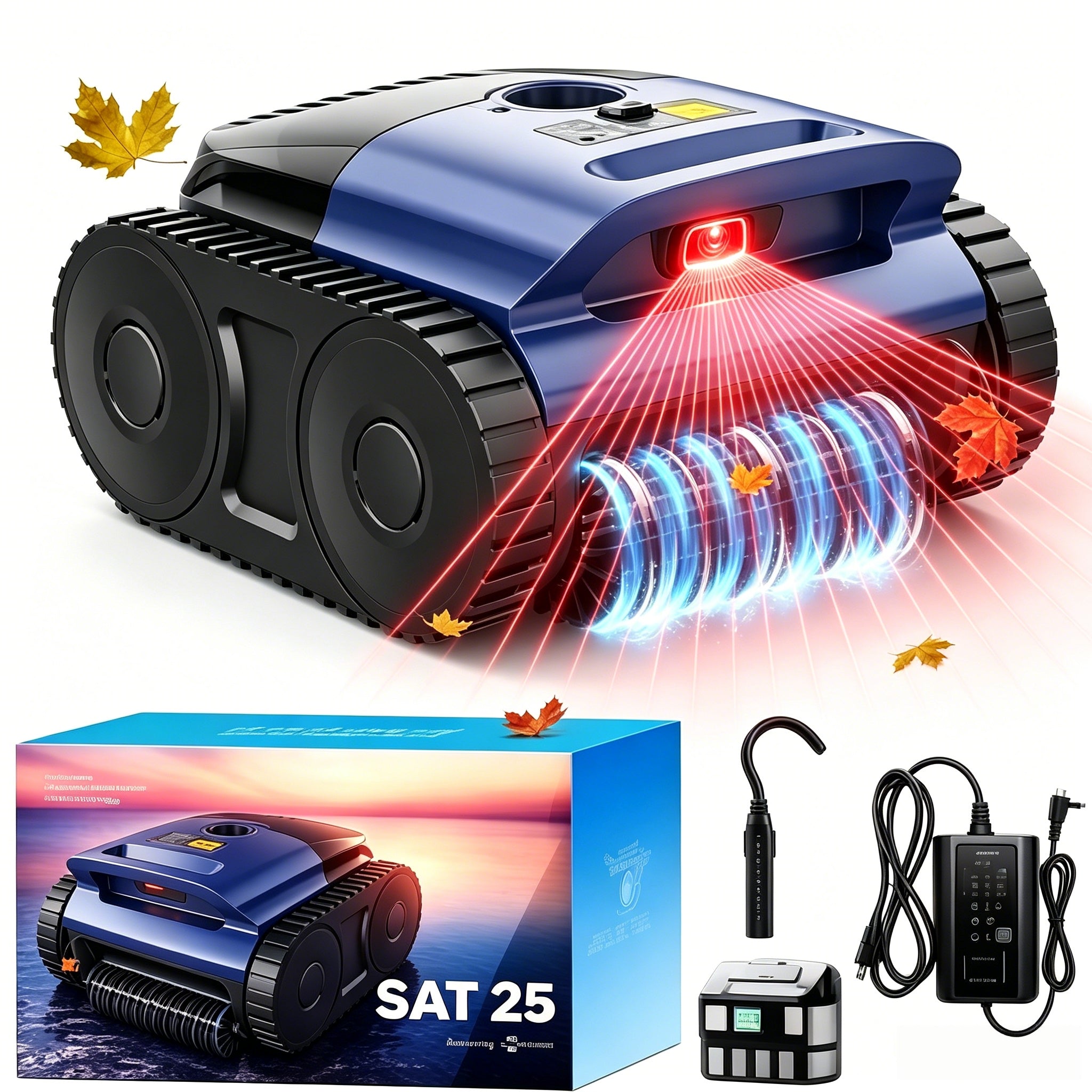 Seauto SAT25 wireless pool robot 200m² 180min wall AI