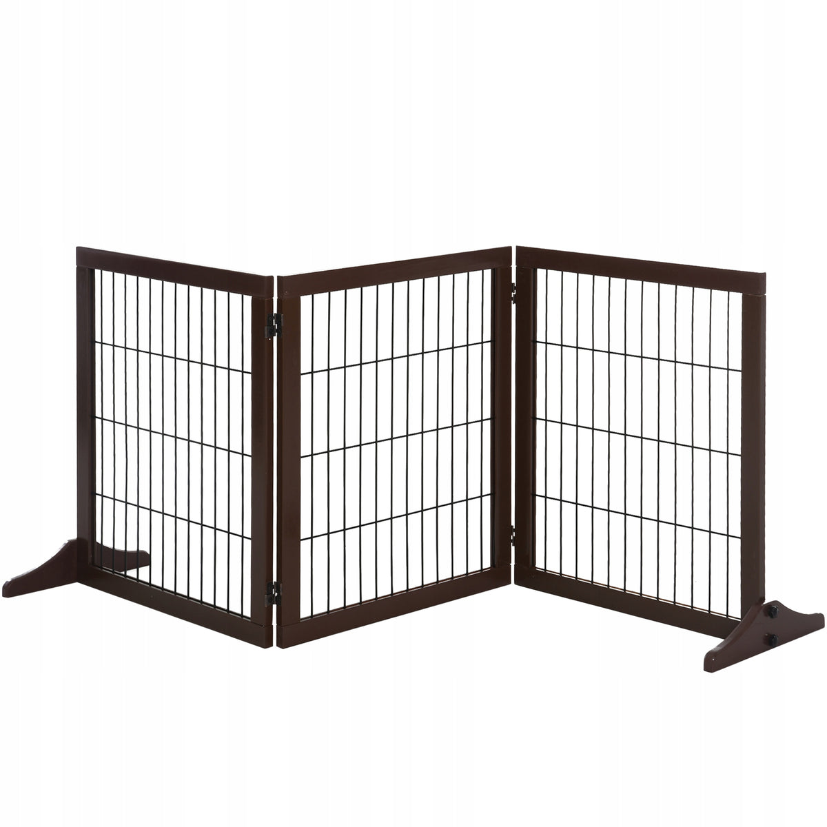 Security Gate for Dogs Home for Stairs Brown 185x36x71cm