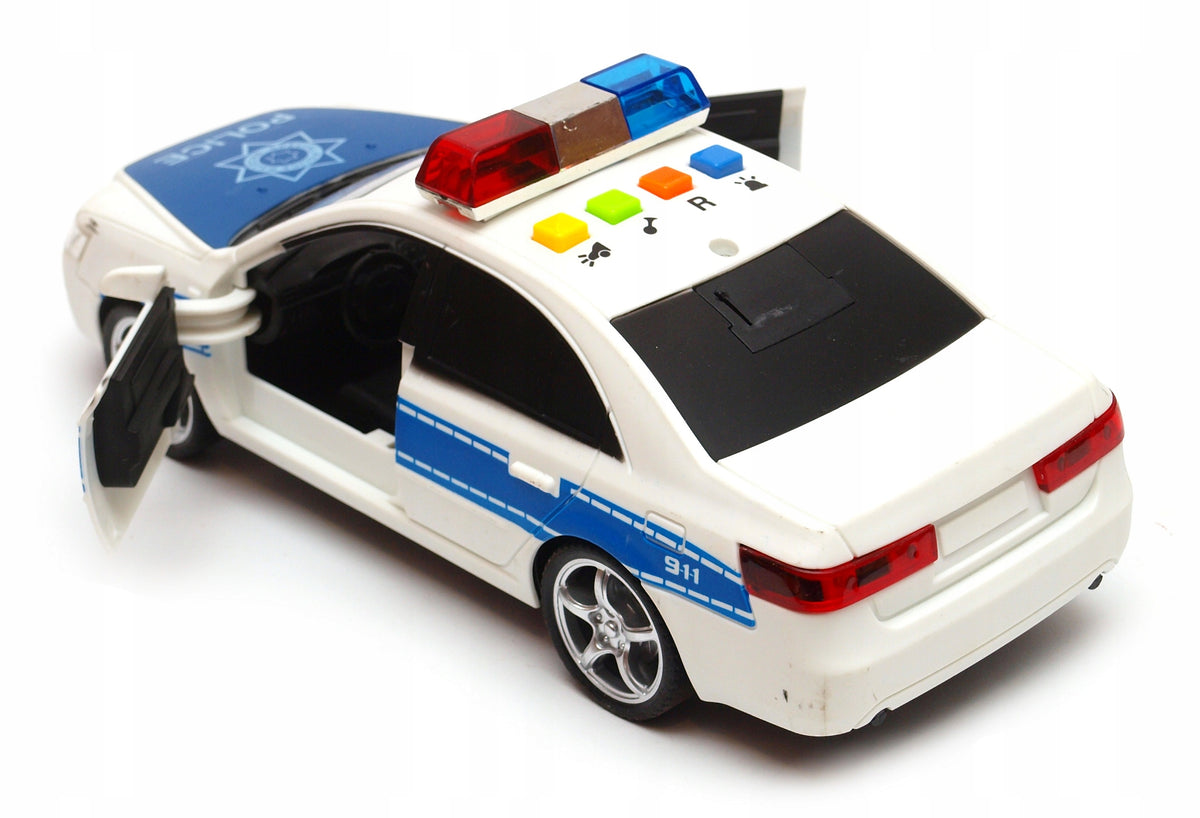 Sedan police car open door signals Brand Dromader