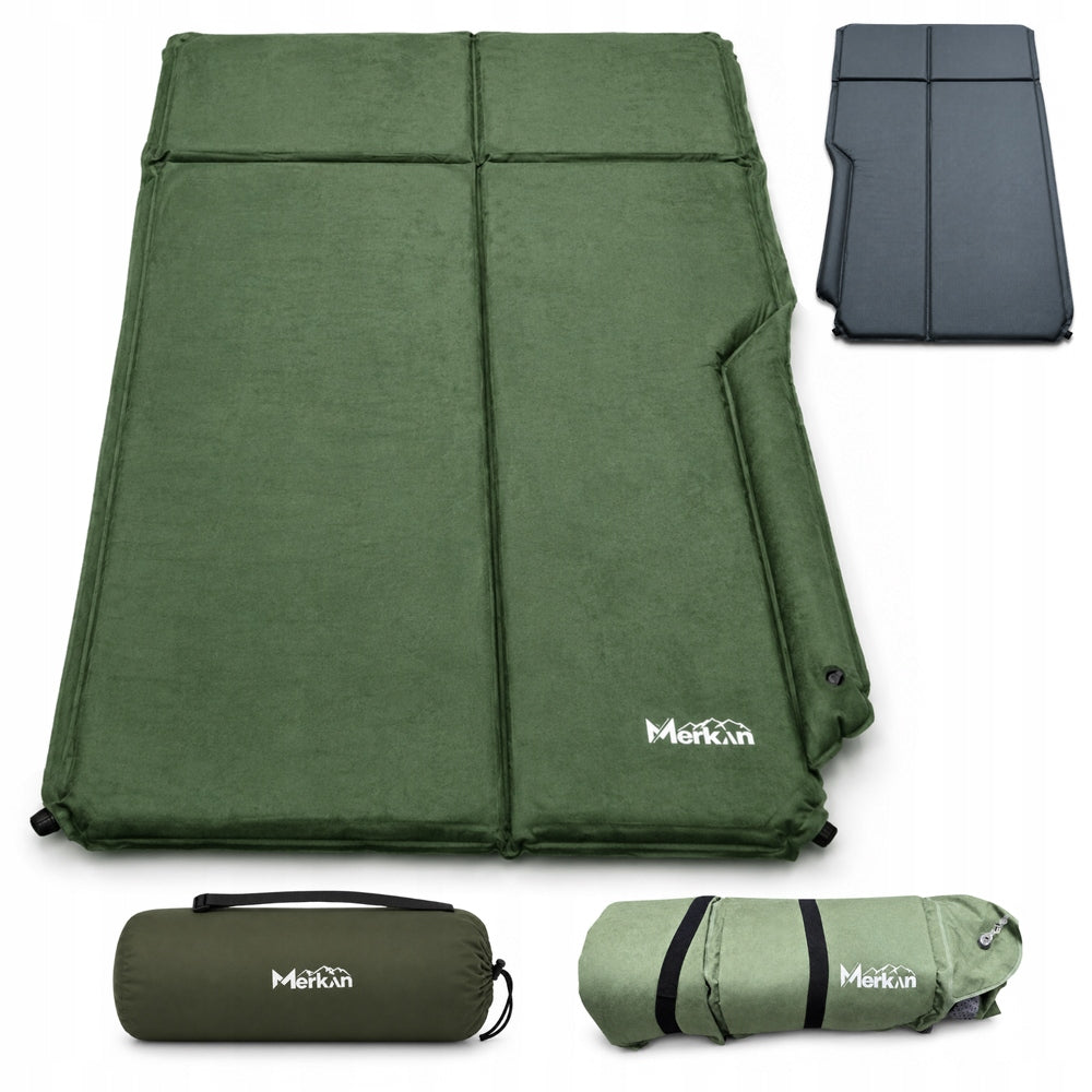 Self-Inflating Hiking Mat Double Camping Green