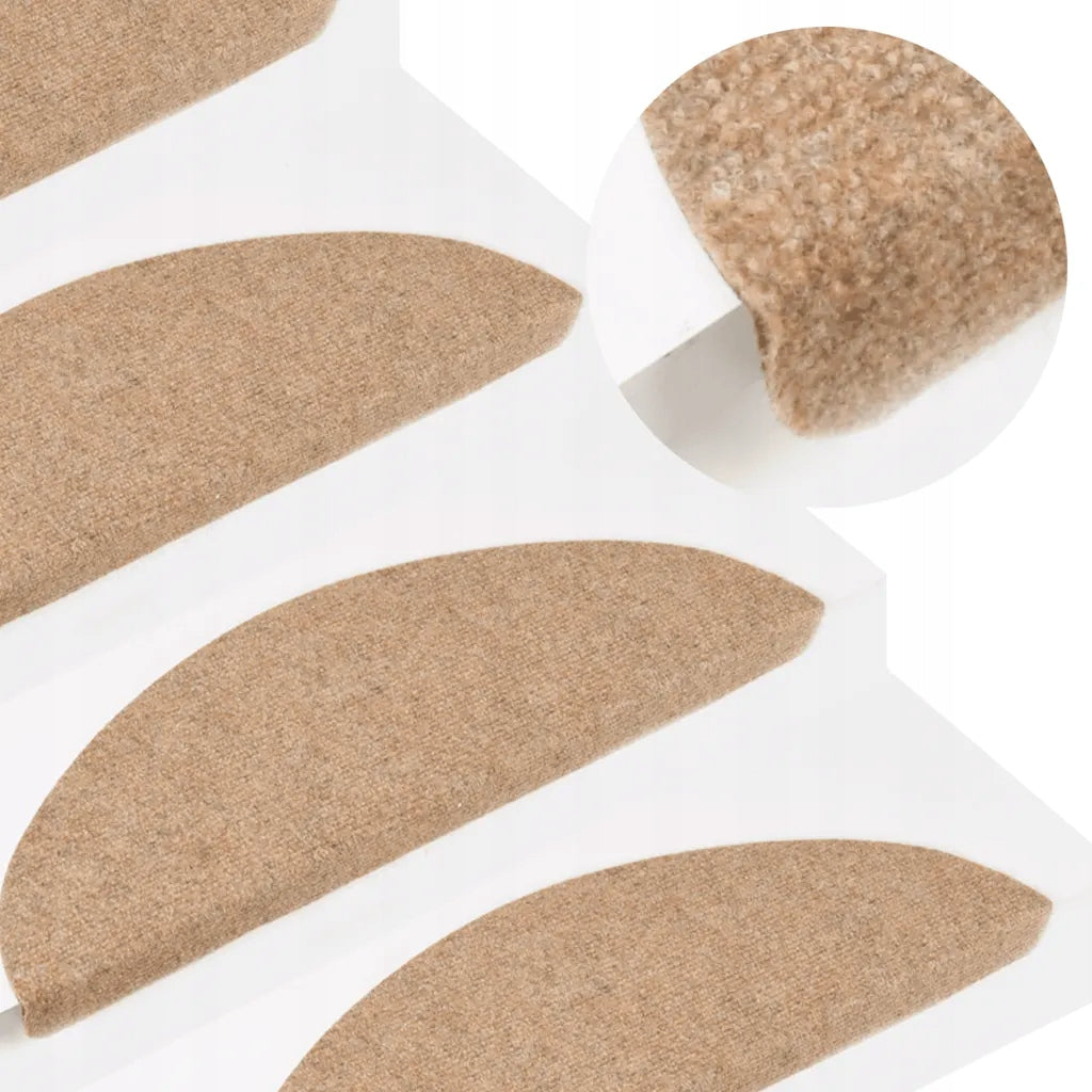 Self-adhesive stair covers, 15 pcs, 56x17x3 cm, beige Brand VidaXL