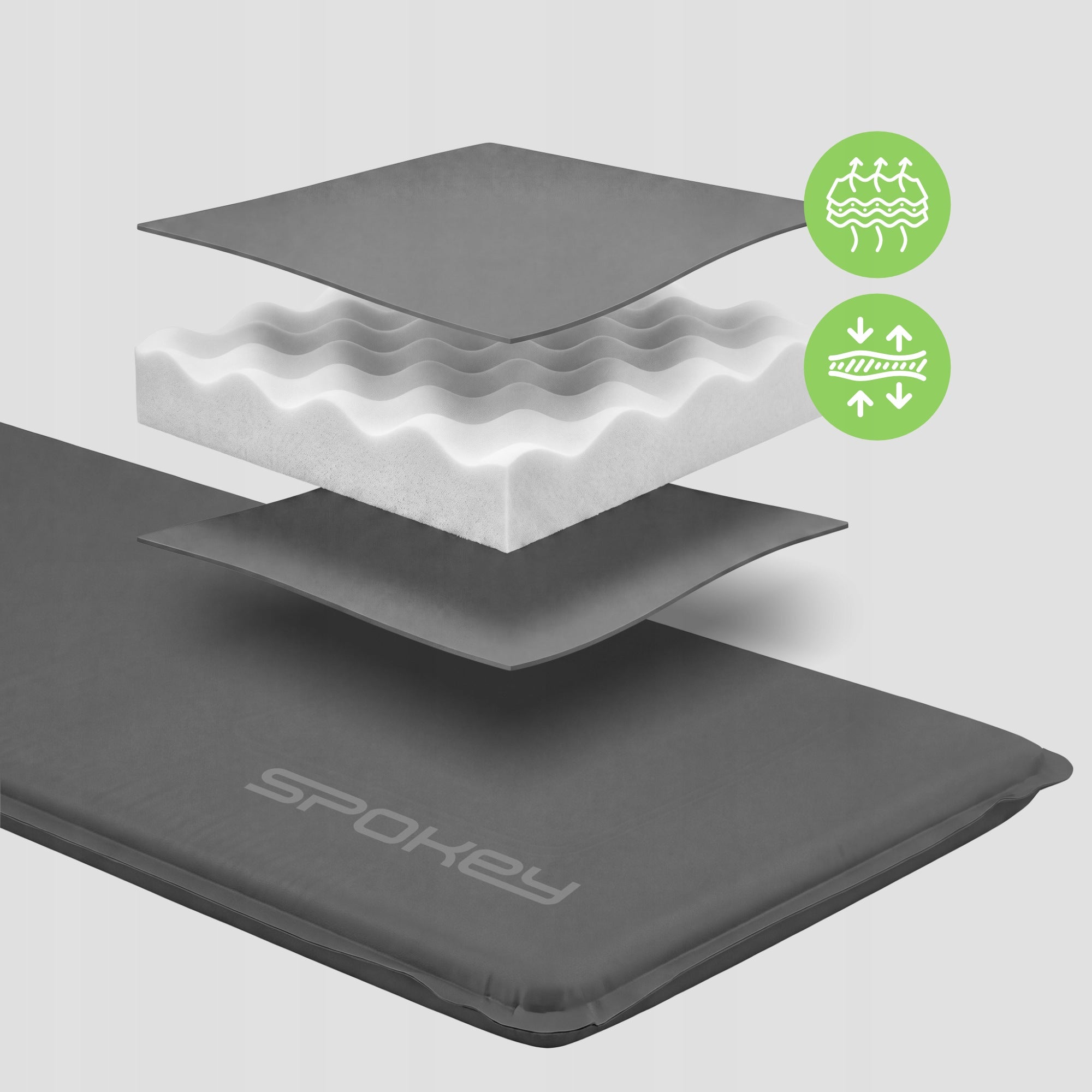 Self-inflating Mat Mattress Tourist Mat Spokey FATTY 5cm for tent Brand Spokey