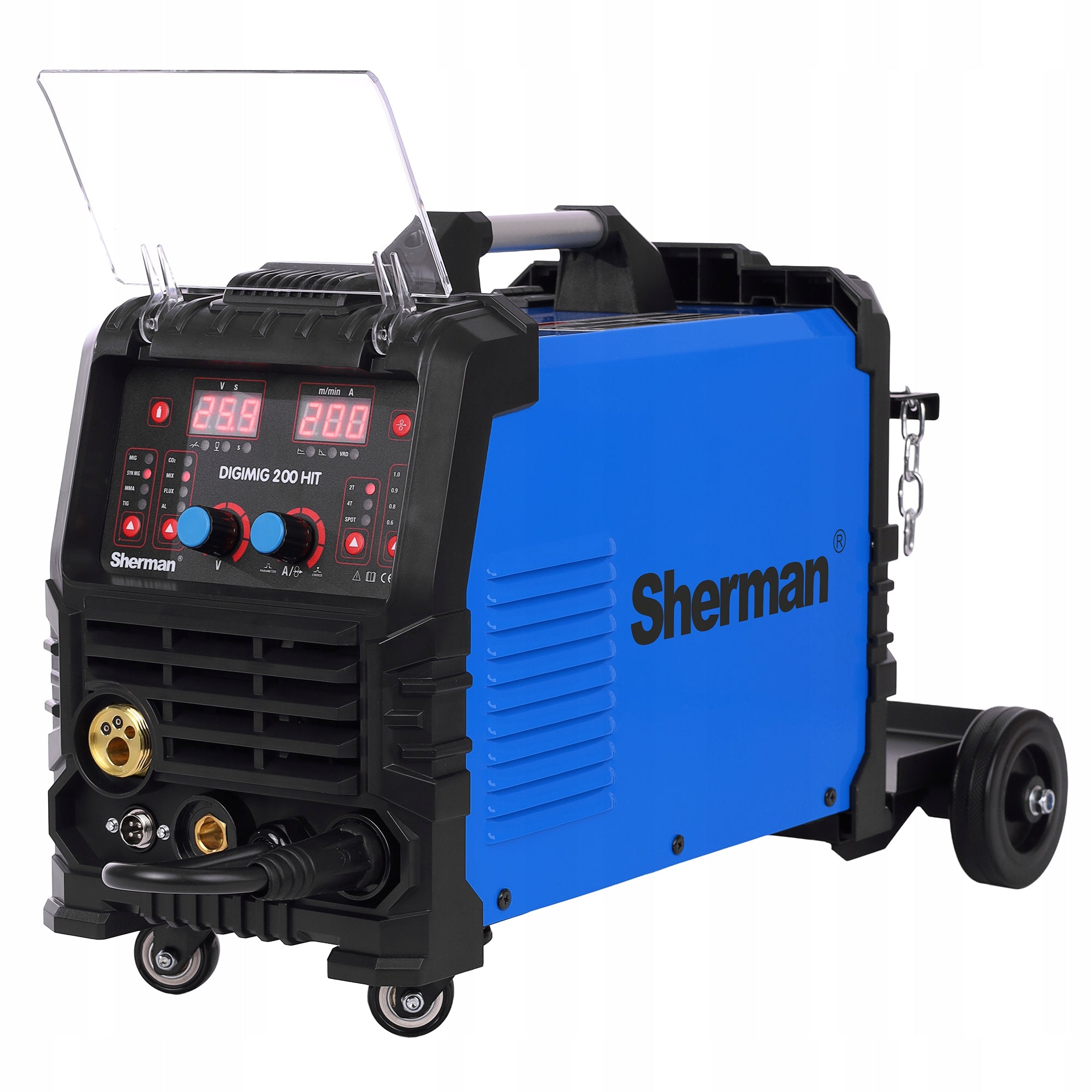 Semi-automatic welder Migomat Sherman DIGIMIG 200 HIT chassis synergy FLUX Manufacturer code 605234128