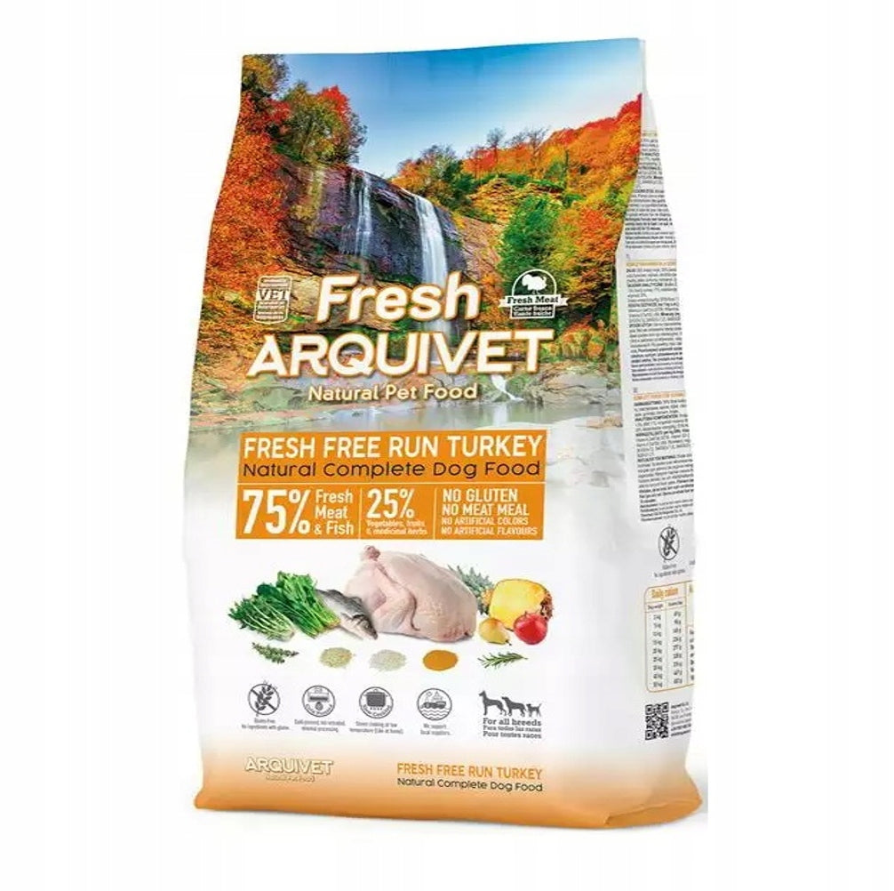 Semi-moist food ARQUIVET FRESH 75% Turkey Fish Without Chicken 2,5 kg