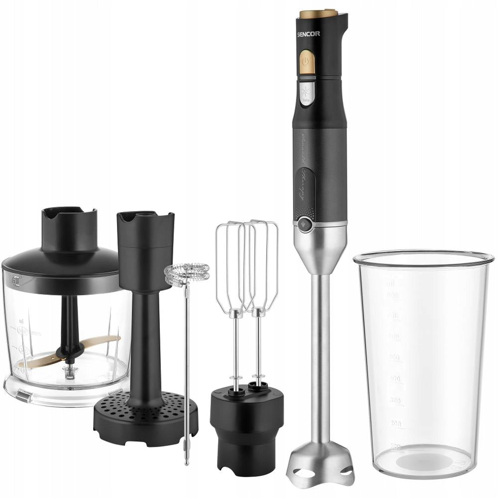 Sencor SHB 6442BK hand mixer 1200W slicer stainless steel accessories