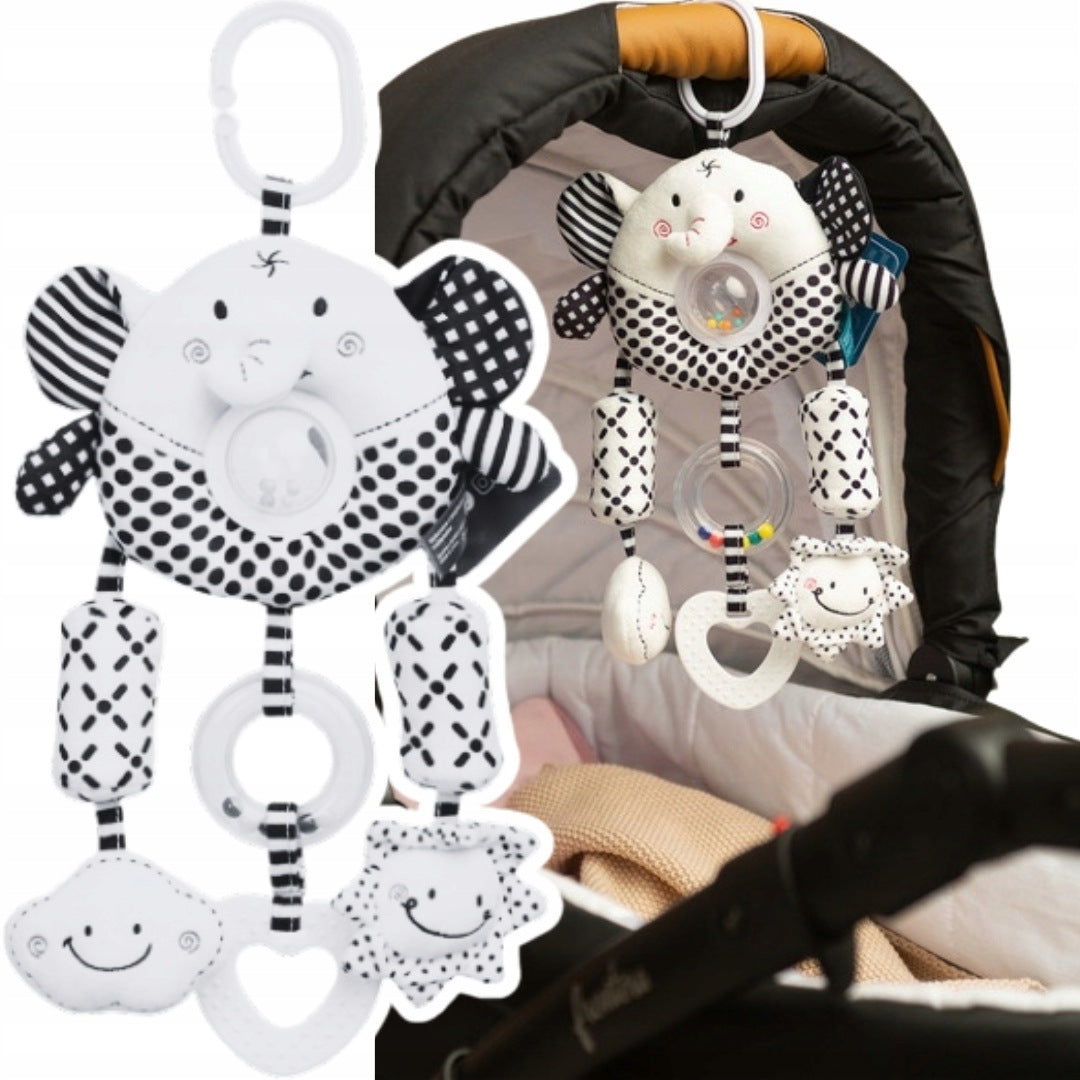 Sensillo COLORFUL Sensory TOY RATTLE Teether ELEPHANT Pendant