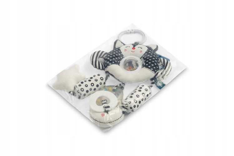 Sensillo COLORFUL Sensory TOY RATTLE Teether KITTEN Pendant Packaging status original