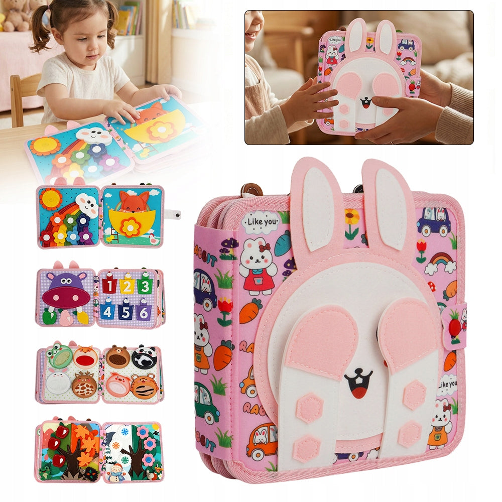 Sensory Book Montessori Rabbit Felt Educational Toy 1-3 Years