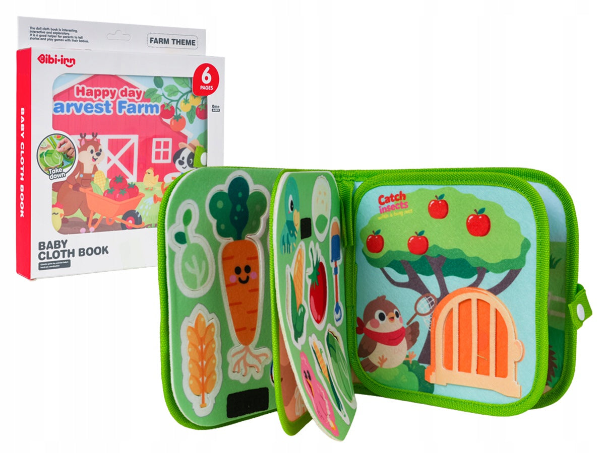Sensory Book for Children Farm Animal Material Educational