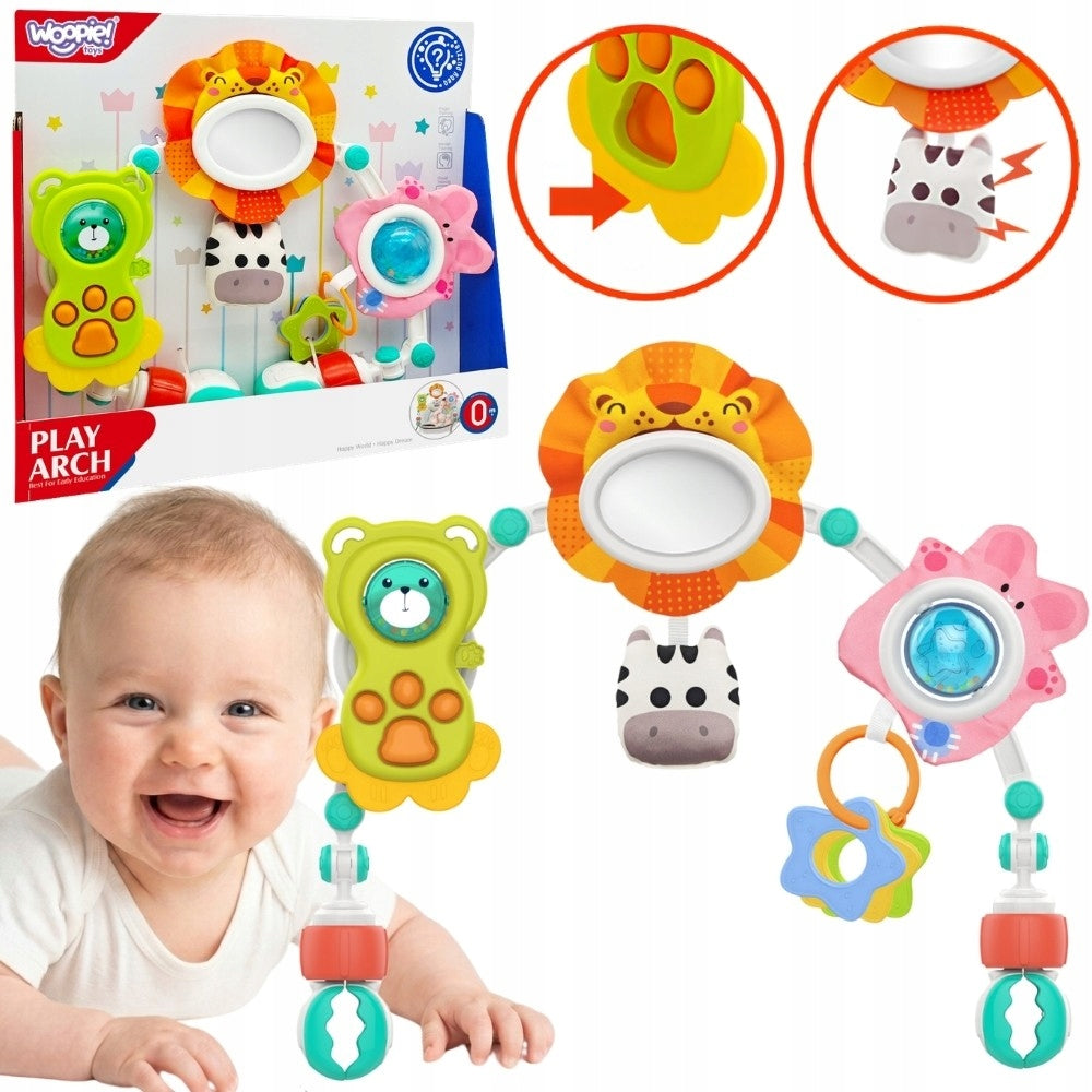 Sensory Bow Headband Cots Stroller Animals Lion Bear WOOPIE BABY