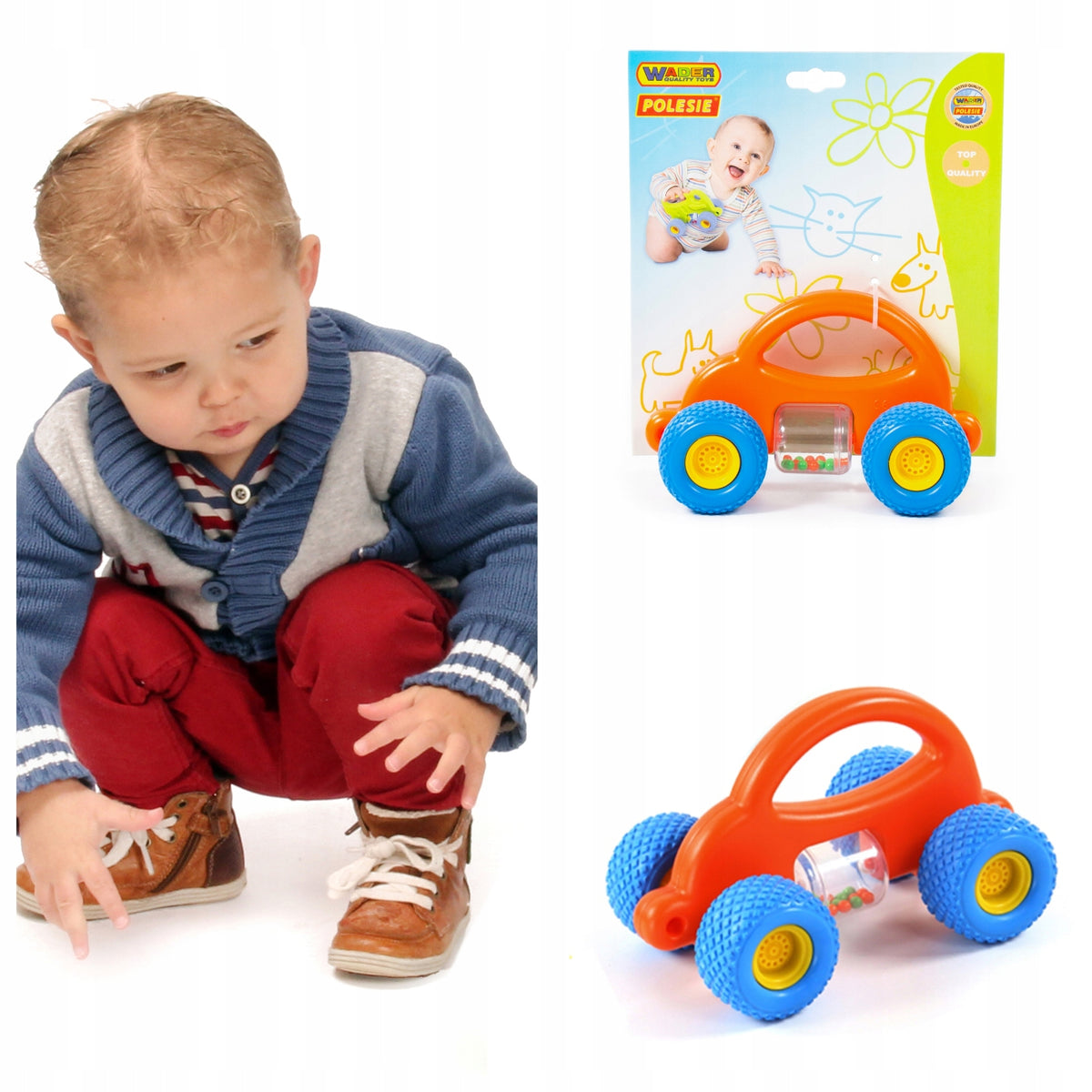 Sensory Car Rubber Baby Gripcar Wheels for Kids 1+
