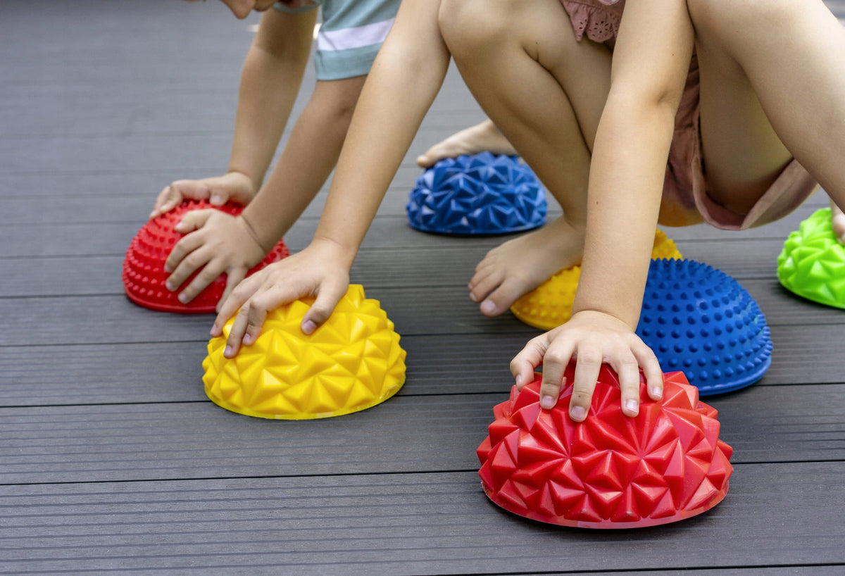 Sensory Hemisphere for Foot Massage Diamond Red Brand Tullo