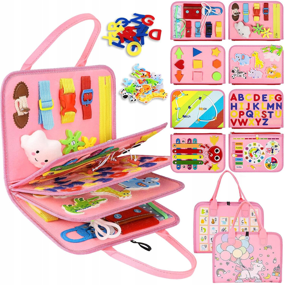 Sensory Manipulation Board for Children Soft Educational Montessori