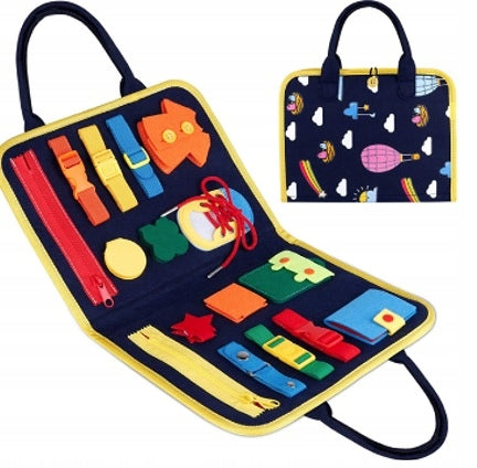 Sensory Manipulation Board for Children in Montessori Style Colorful