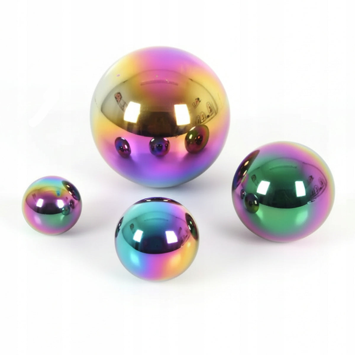 Sensory Mirror Balls for Kids Steel Set of 4