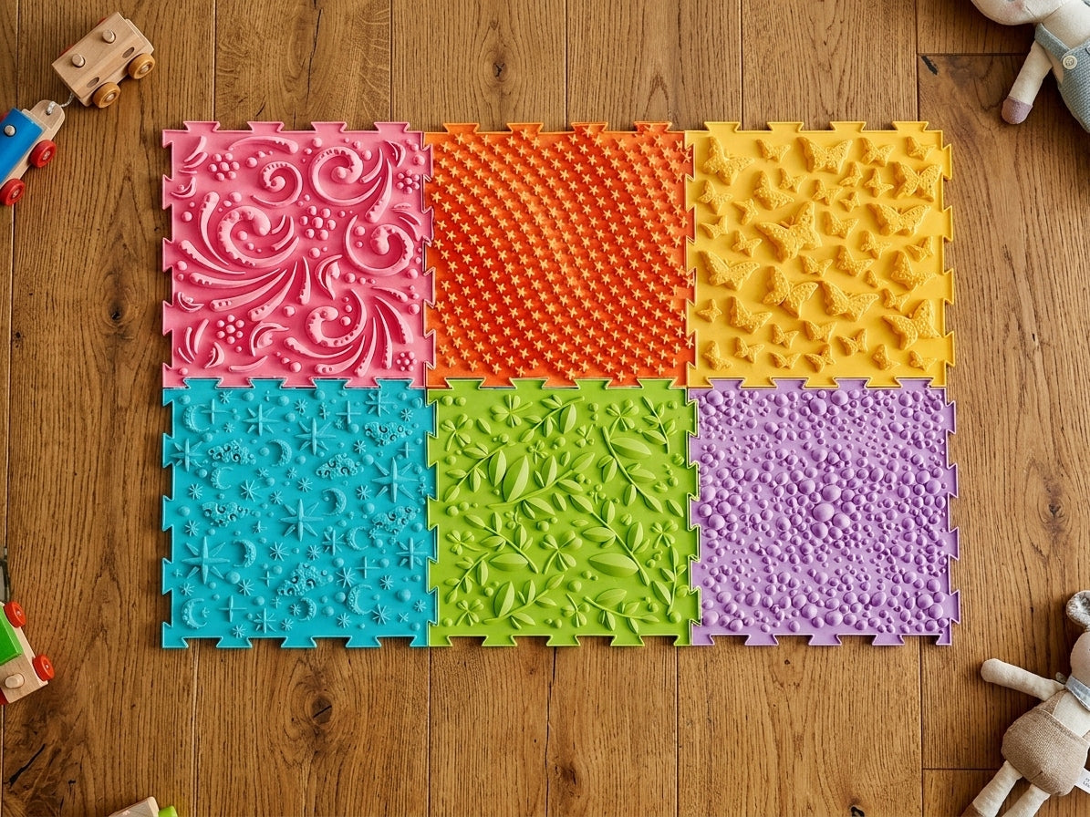 Sensory Path Puzzle 6EL Orthopedic Foot Massage Mat for Kids Manufacturer code Mata sensoryczna 6 EL