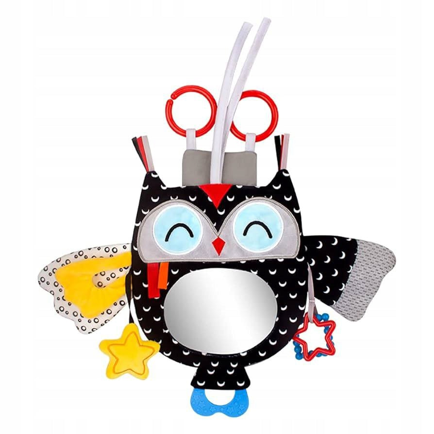 Sensory Pendant with Mirror Owl for Stroller Cot 0+ Polish brand