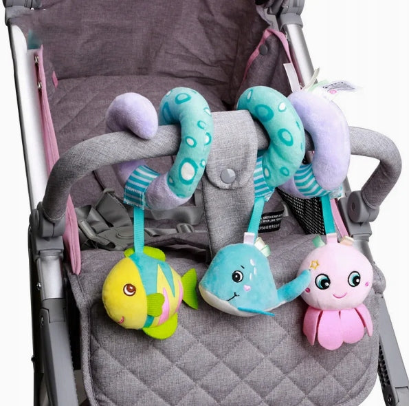 Sensory Spiral for Stroller and Bed – Rattles Fish 0+ Brand Plushyk