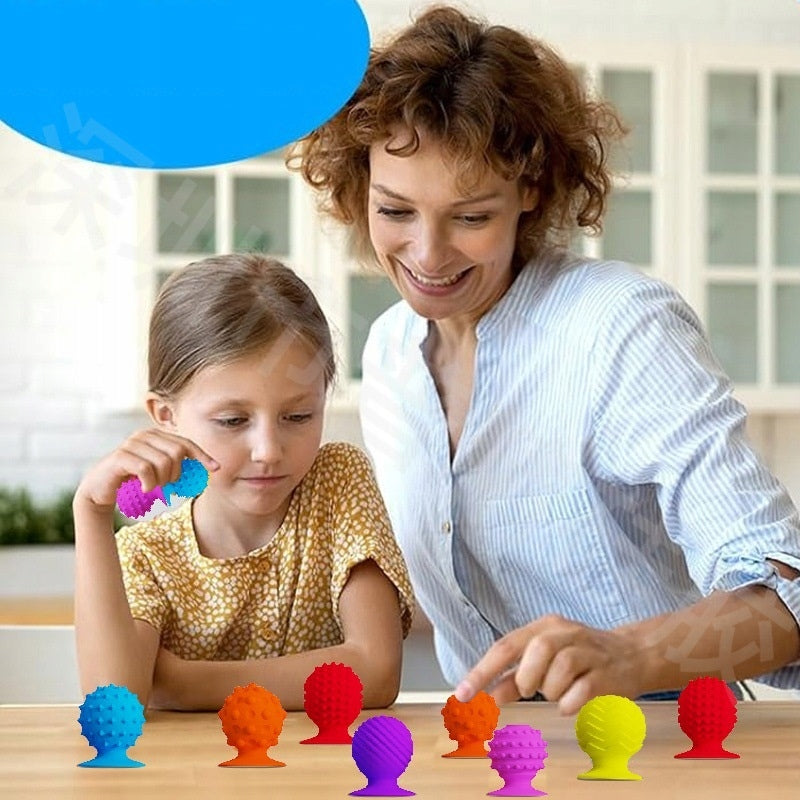 Sensory Suction Cup Balls 6pcs SI Integration Sensory Touch Autism Packaging status original