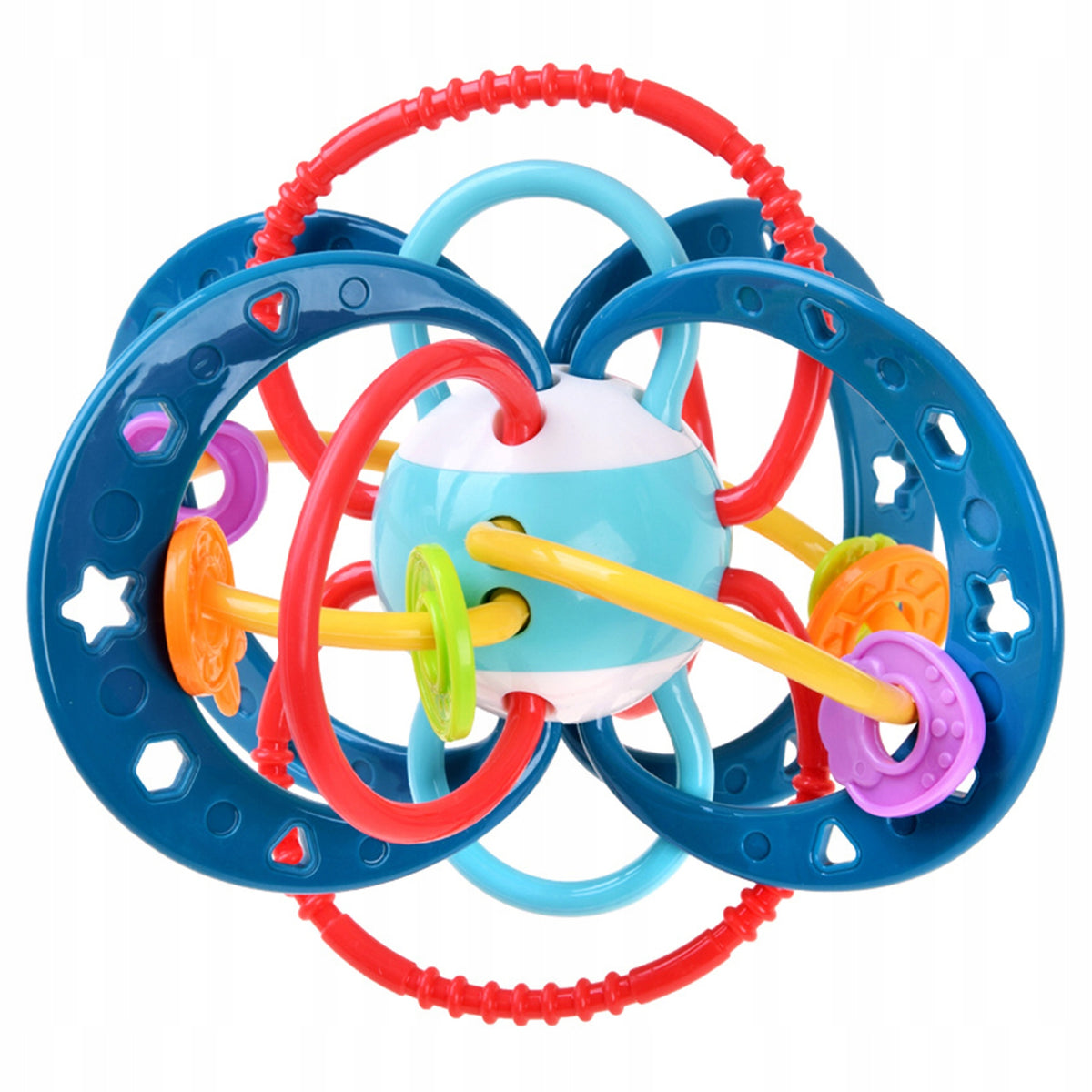 Sensory Toy 2in1 Montessori Rattle Teether