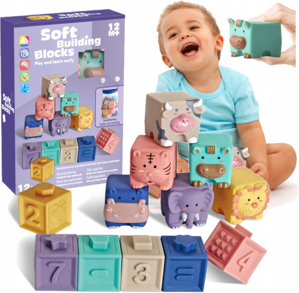 Sensory Toys For Children Soft Blocks Sensory Teether 12mies+ Packaging status original