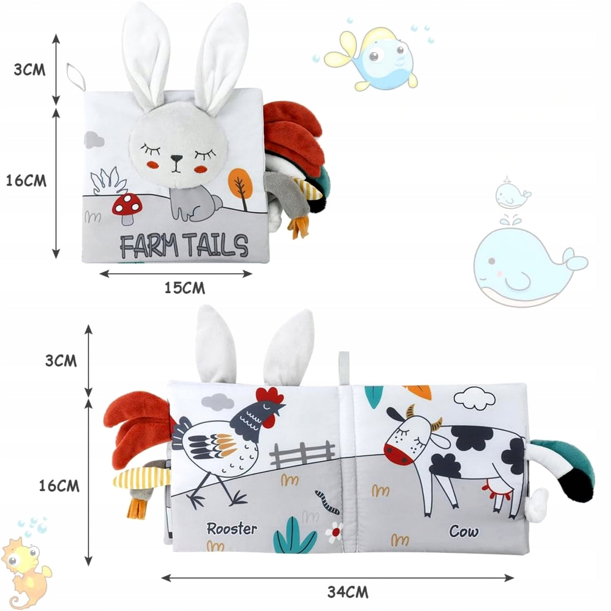 Sensory book touch material soft rustles Farm Animals EAN (GTIN) 5905902936530