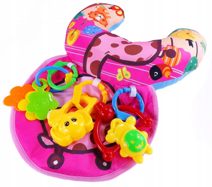 Sensory pillow roller with rattles fun infants sensory development Packaging status original