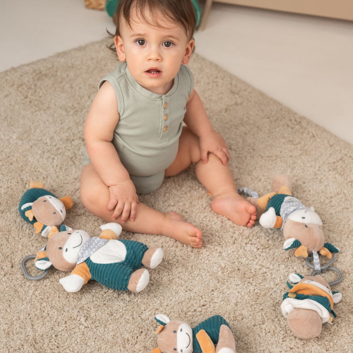 Sensory rattle for babies teether toy Lorelli deer Manufacturer code 10 191 360 006