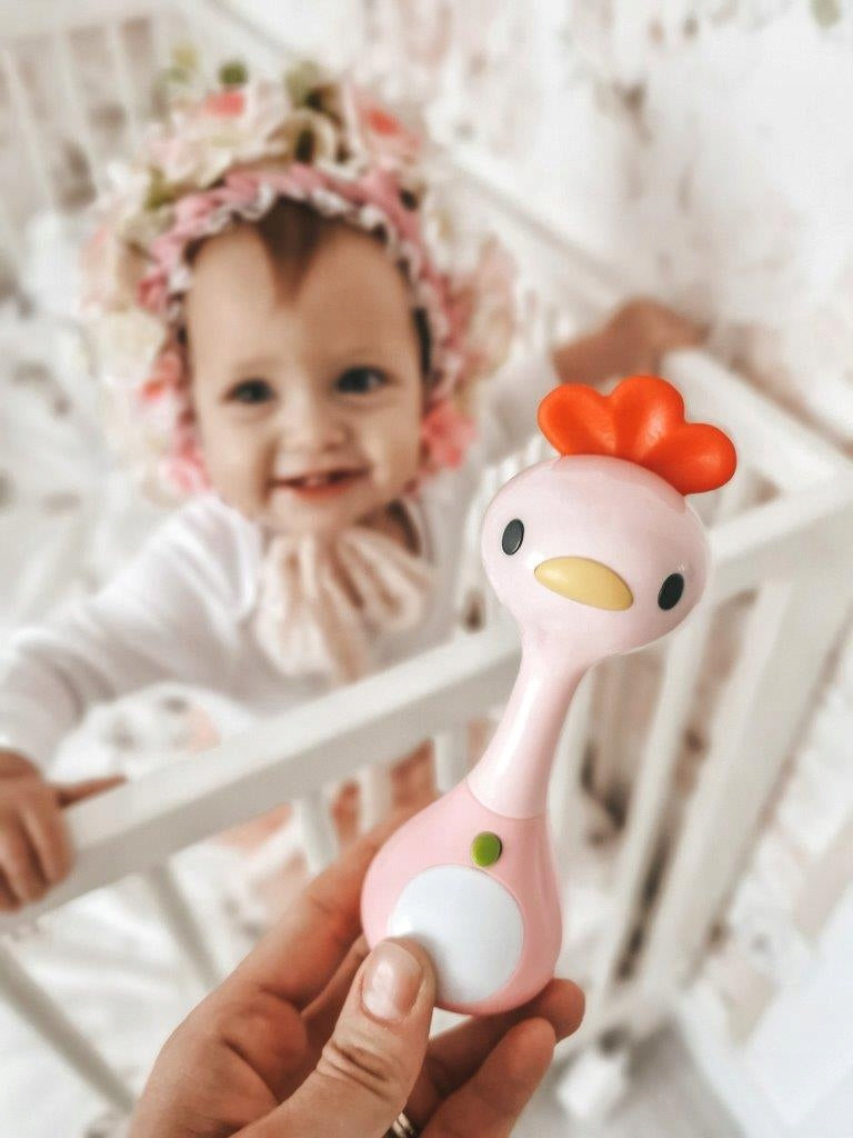 Sensory rattle teether for babies toy Chicken Bo Jungle Brand Bo Jungle
