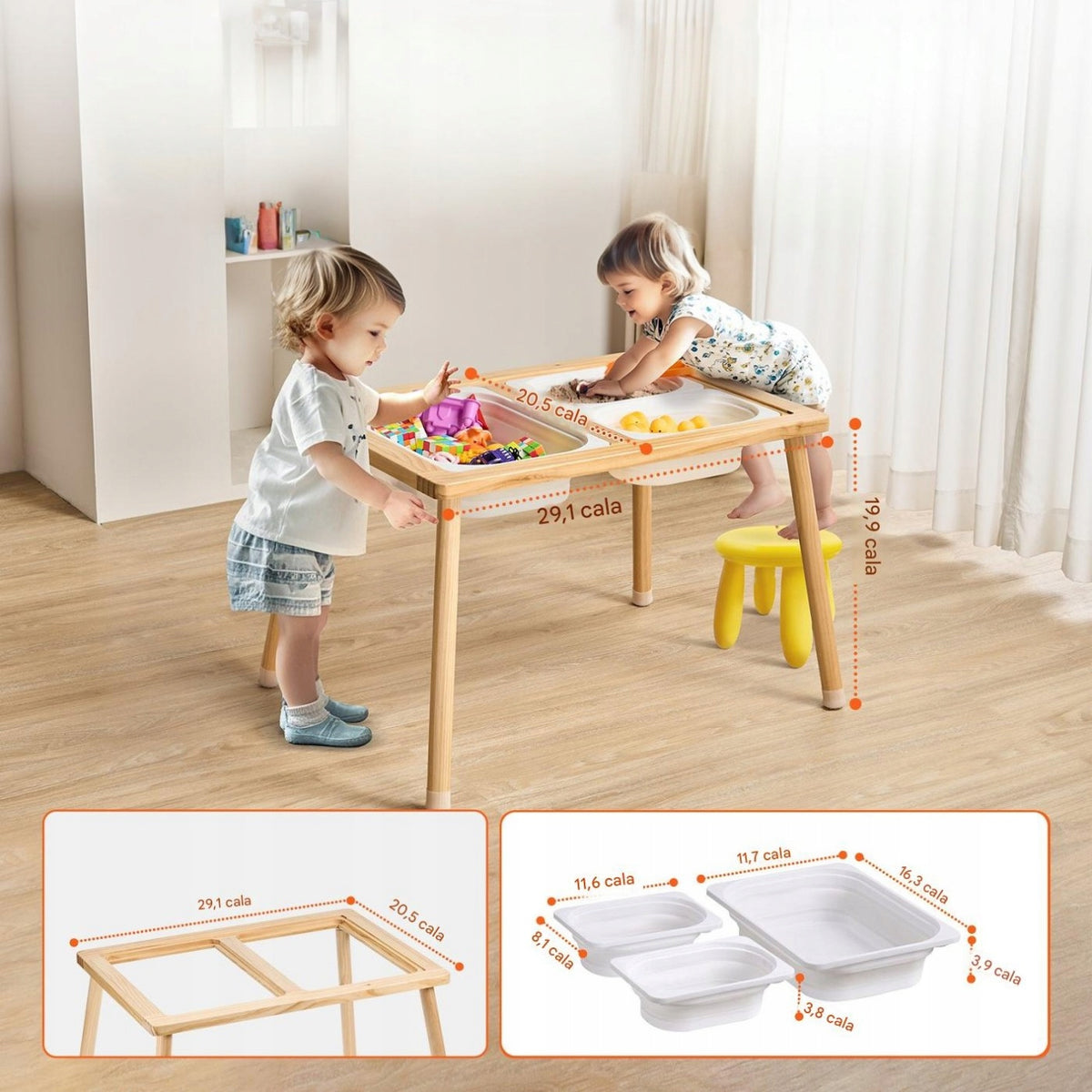 Sensory table for children Sandbox sensory table sand water Material wood MDF board