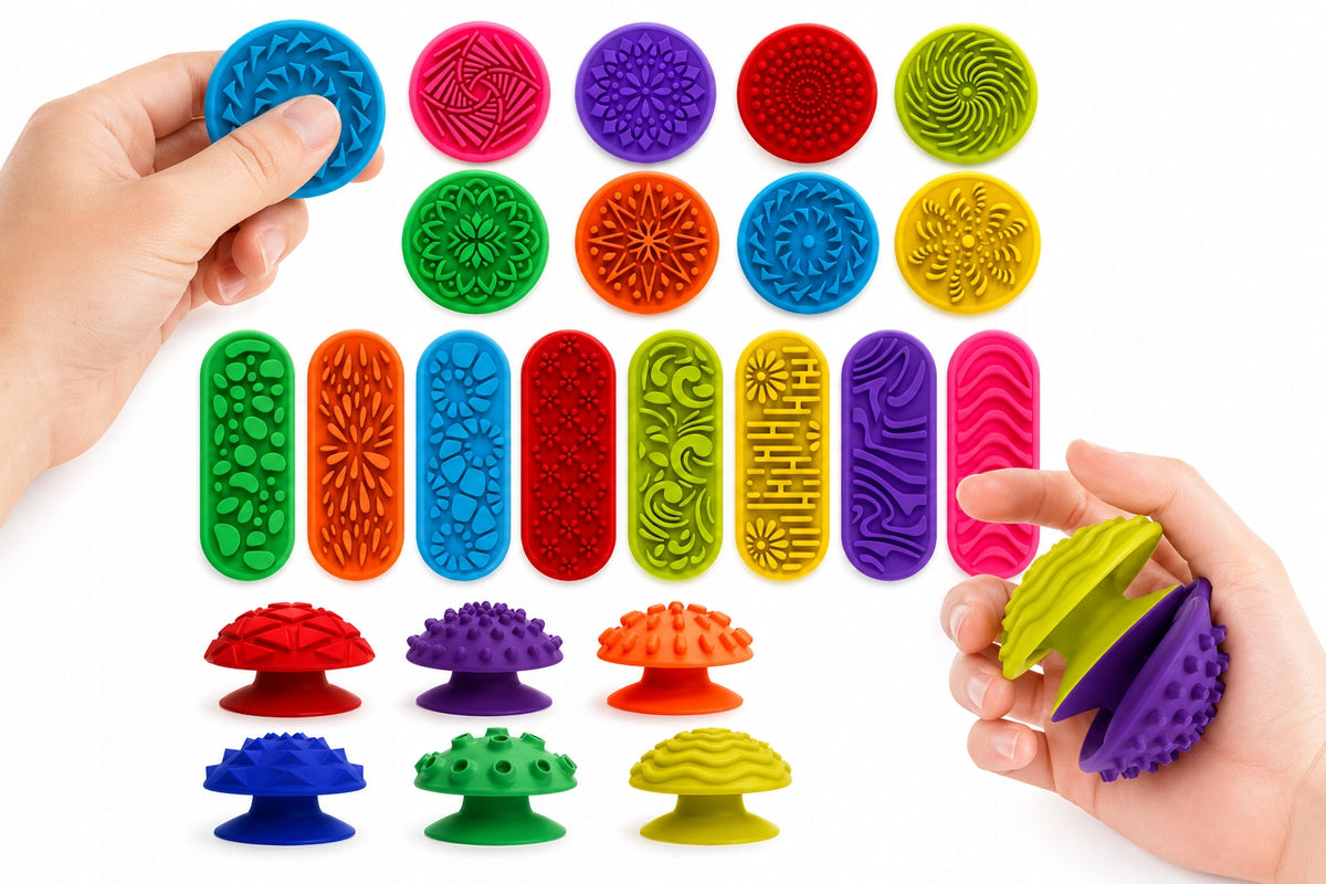 Sensory tactile set of 22pcs. with textures for children autism SI