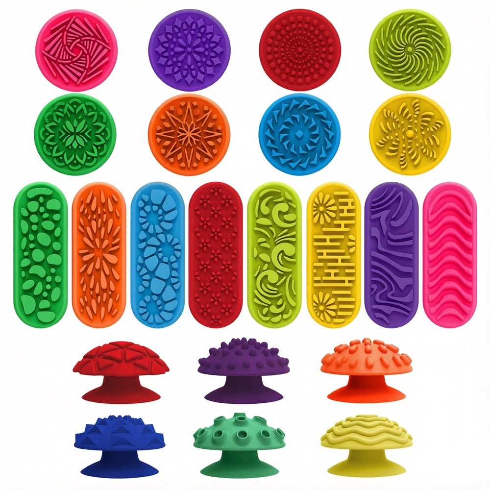 Sensory tactile set of 22pcs. with textures for children autism