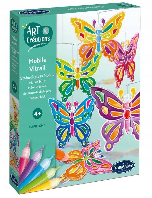 Sentosphere - France - Art&Creations - Hanging carousel stained glass Butterflies