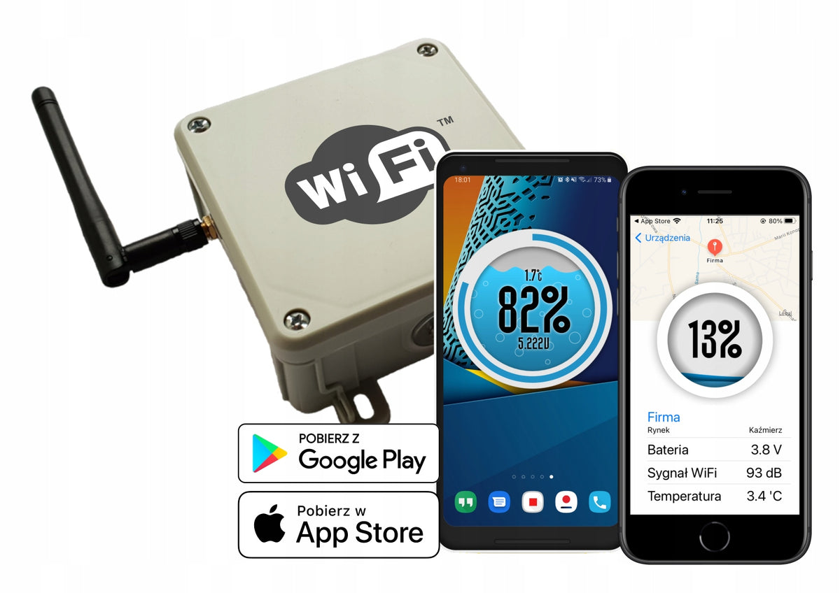 Septic tank level sensor WiFi SMS Android Phone