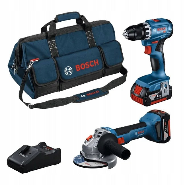 Set Bosch Professional Gsr 18V-45 + Gws 18V-8 18V 2x4Ah