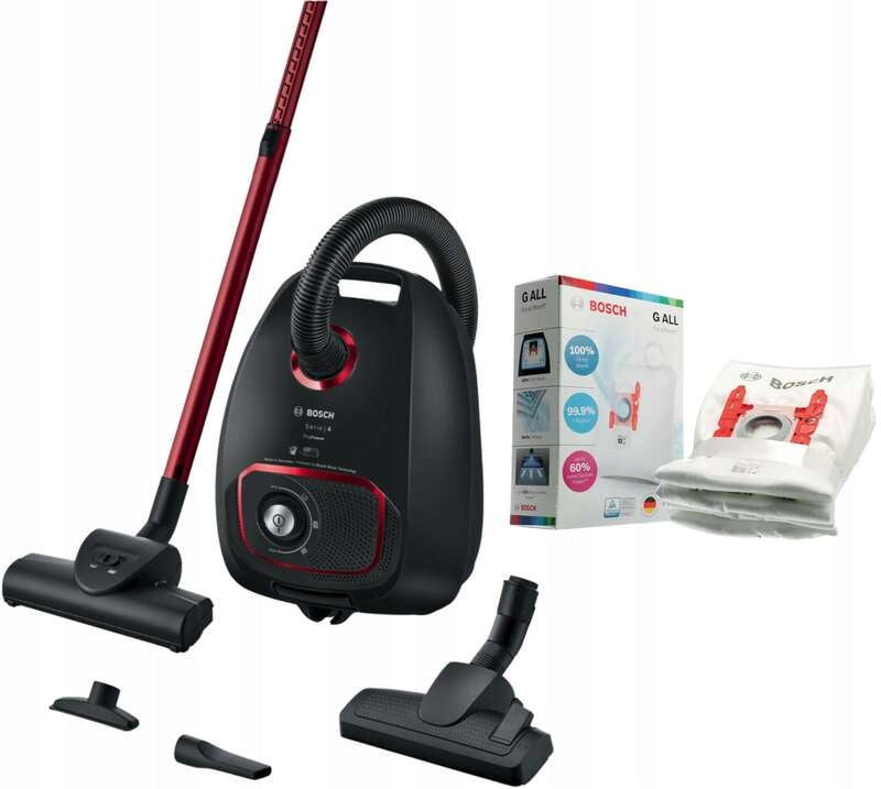 Set Bosch Vacuum cleaner BGB41POW1 + Set of bags BBZ 41FGALL 4 pcs.