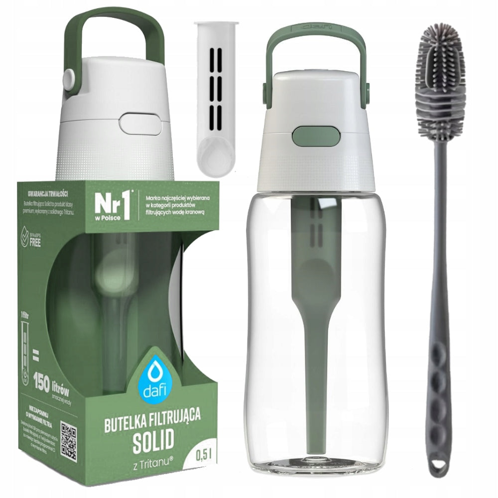 Set Bottle Dafi Solid 0,5l sage + cleaning brush