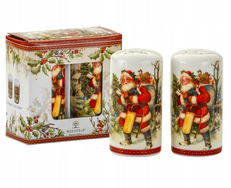 Set Christmas seasoning salt shaker pepper shaker Santa salt pepper