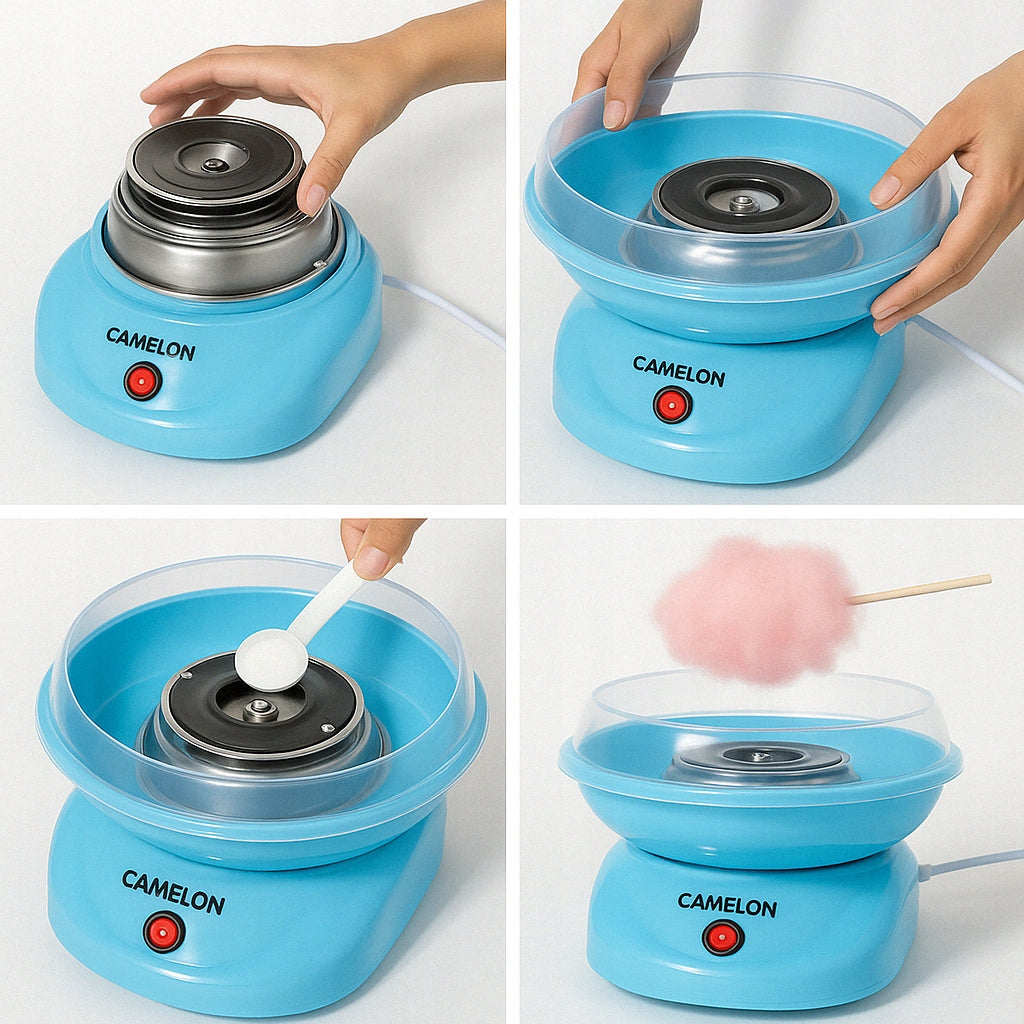 Set Cotton Candy Machine + Sugar 20x 100g Bucket+ Sticks+ Sprinkles Manufacturer code 5904496838459