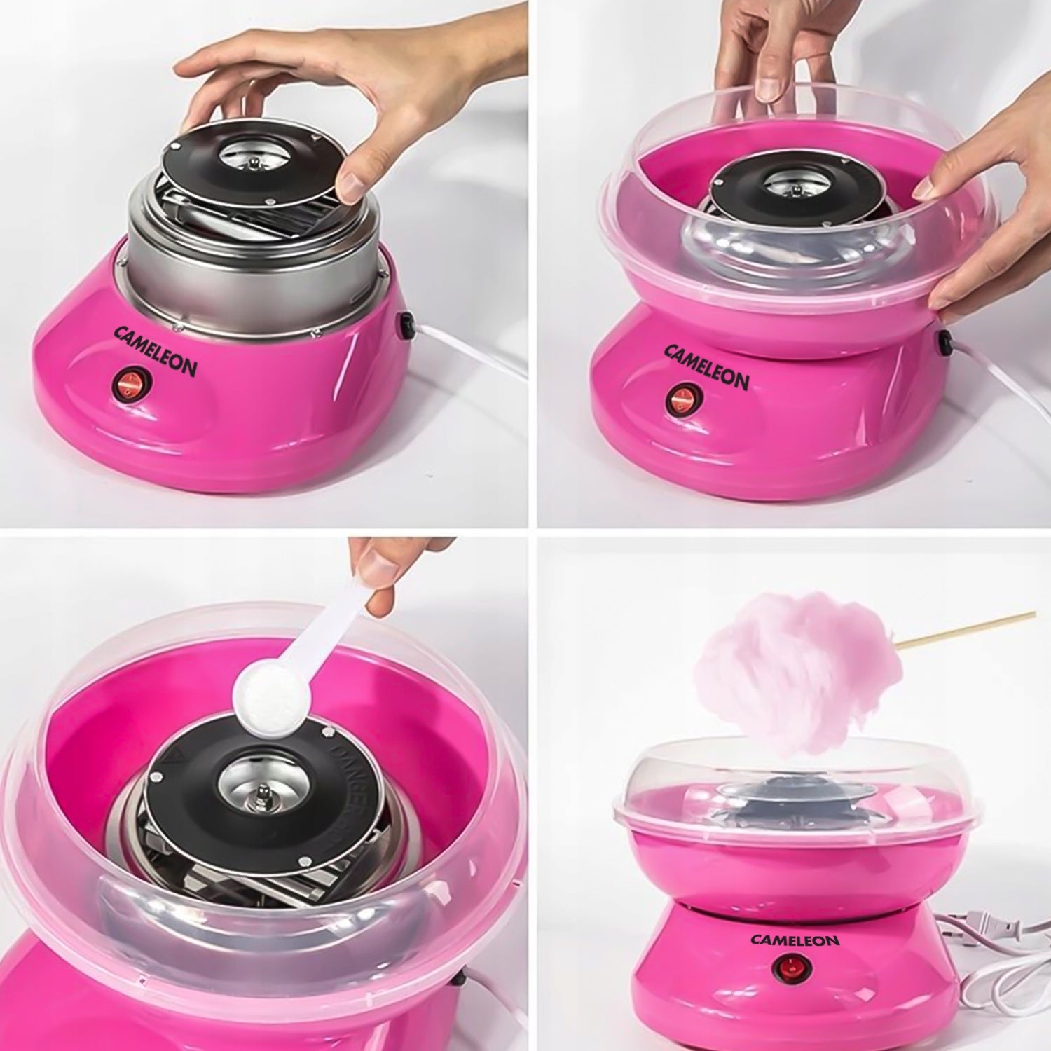 Set Cotton Candy Machine + Sugar 20x 100g Bucket+ Sticks+ Sprinkles Manufacturer code 5904496838626