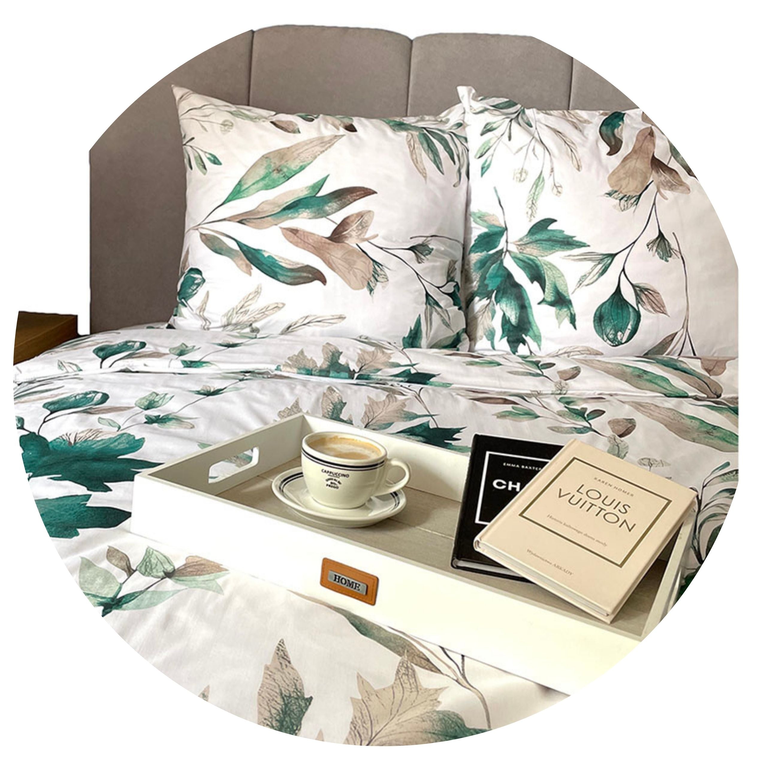 Set Cotton bedding 160x200 LEAVES PATTERNS 100% COTTON SUMMER Poland Packaging status original