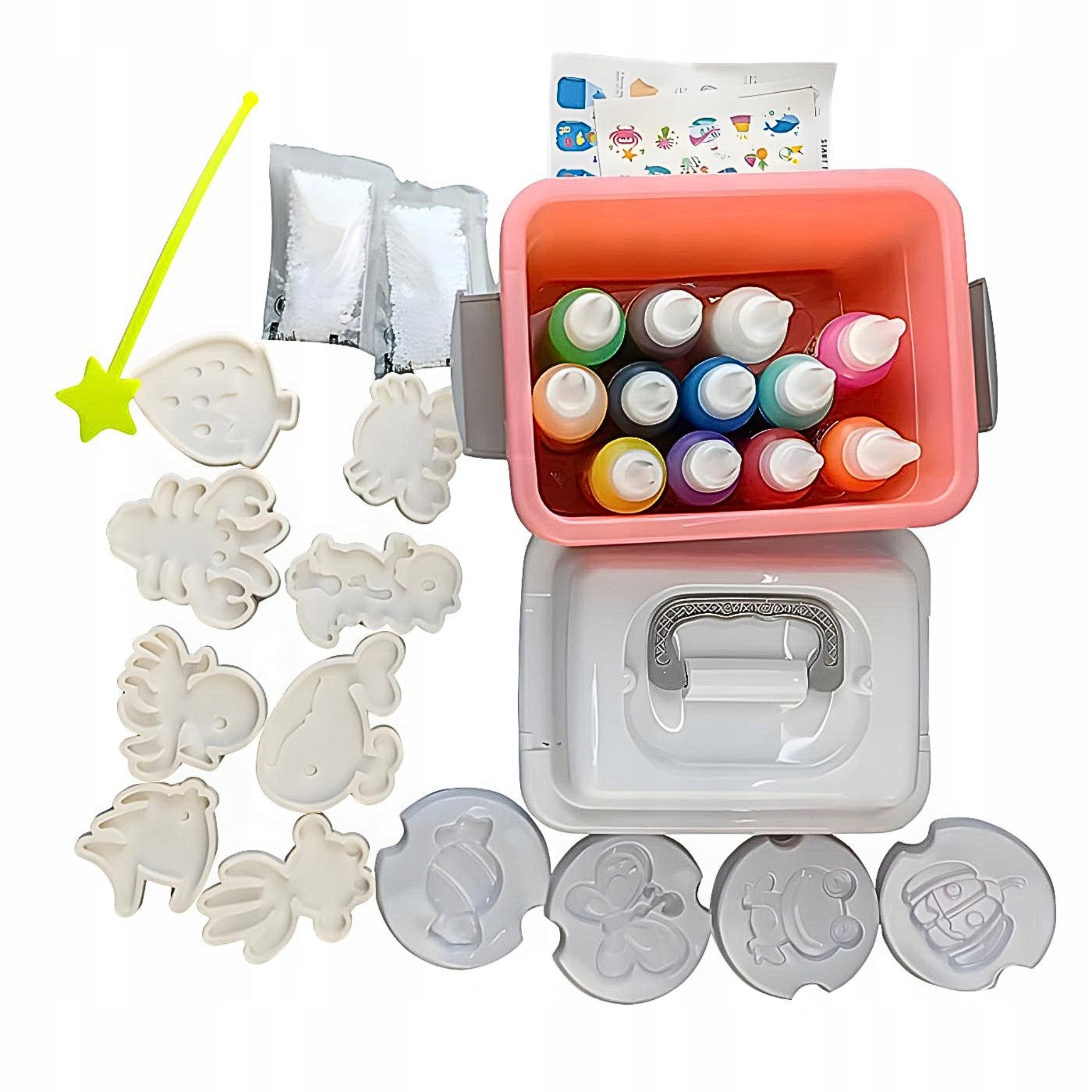 Set Creative Case 12 Colors Water Jellies Do It Yourself Gel Animal Kid's age 3+ years