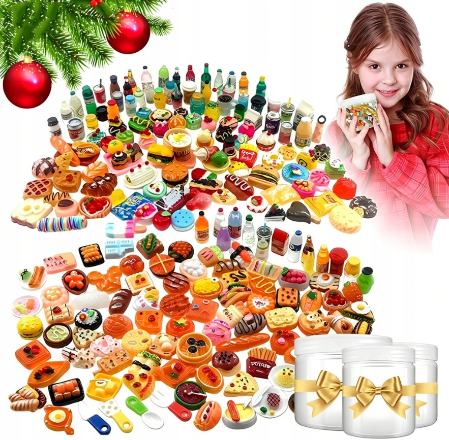 Set Doll Accessories Food Drinks Gift Baby Day 200pcs