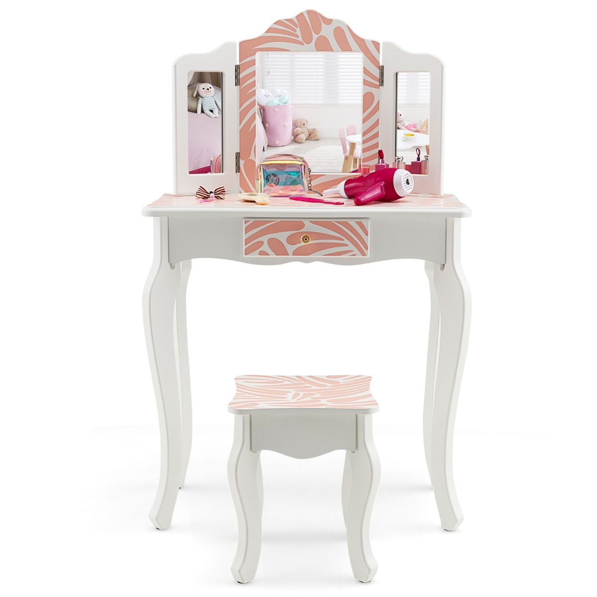 Set Dressing table for children with stool Youth dressing table 60x27,5x97,5 cm Certificates and opinions CE