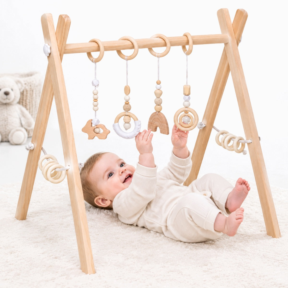 Set Educational Stand + 4 Pendants, Baby Gym
